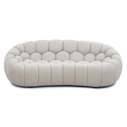 LA Furniture Yolonda Modern Curved Beige Fabric Loveseat VGEV2126C-LOVE-C-01 Contemporary Style by Vig Furnitrue Number 81301 Catch Home Goods