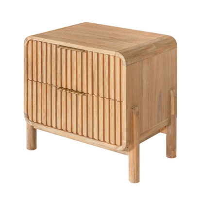 LA Furniture Mikala Modern Natural Oak Nightstand VGWDMIL-BST02 Contemporary Style by Vig Furnitrue Number 81306 Catch Home Goods