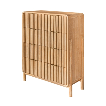 LA Furniture Mikala Modern Natural Oak Chest VGWDMIL-TB04 Contemporary Style by Vig Furnitrue Number 81307 Catch Home Goods