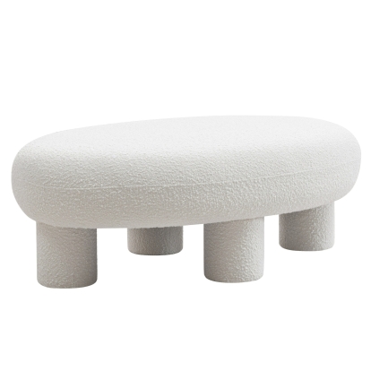 LA Furniture Gaynes Modern Off-White Fabric Bench VGMF-A609-OFFWHT Contemporary Style by Vig Furnitrue Number 81417 Catch Home Goods