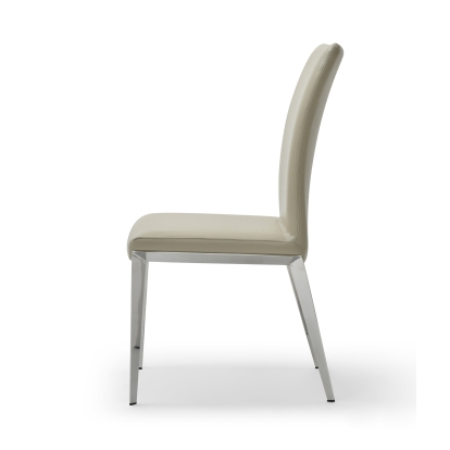 LA Furniture Taryn Modern Light Grey + Stainless Steel Dining Chair (Set of 2) VGVC-B803A-LTGRY Contemporary Style by Vig Furnitrue Number 81423Z Catch Home Goods