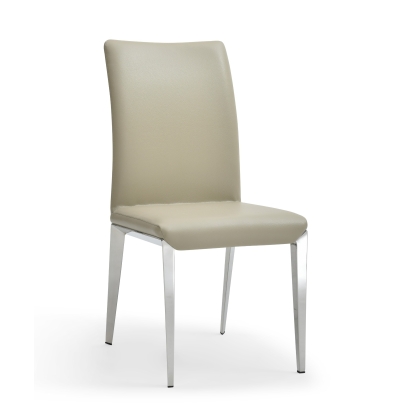 LA Furniture Taryn Modern Light Grey + Stainless Steel Dining Chair (Set of 2) VGVC-B803A-LTGRY Contemporary Style by Vig Furnitrue Number 81423Z Catch Home Goods