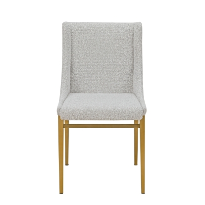 LA Furniture Mimi Modern Light Grey Fabric + Antique Brass Dining Chair (Set of 2) VGGAGA-6544CH-BEI-4 Contemporary Style by Vig Furnitrue Number 81460Z Catch Home Goods