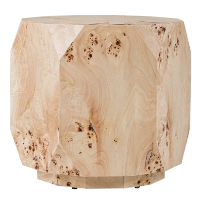 LA Furniture July Modern Mapa Burl Round End Table VGOD-LZ-226E-L-END Contemporary Style by Vig Furnitrue Number 81604 Catch Home Goods