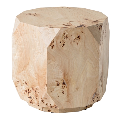 LA Furniture July Modern Mapa Burl Round End Table VGOD-LZ-226E-L-END Contemporary Style by Vig Furnitrue Number 81604 Catch Home Goods