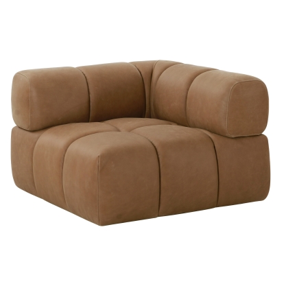 LA Furniture Everest Modern Brown Leather Modular Corner Sectional Seat VGOD-ZW-23118-CNR Contemporary Style by Vig Furnitrue Number 81612|81612A Catch Home Goods