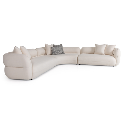 LA Furniture Drayton Modern Off-White Fabric Sectional Sofa VGOD-DY-23060-OFF Contemporary Style by Vig Furnitrue Number 81629 Catch Home Goods