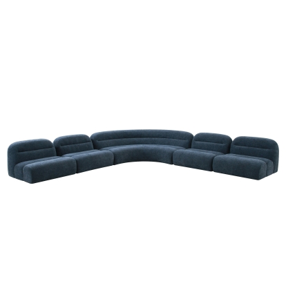 LA Furniture Forman Modern Blue Fabric Modular Corner Sectional Seat VGOD-ZW-23029-CRN Contemporary Style by Vig Furnitrue Number 81635|81635A Catch Home Goods