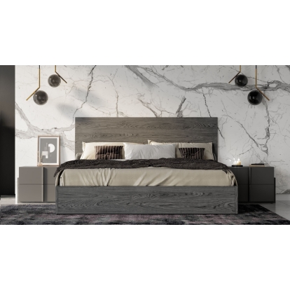 LA Furniture Lucia Italian Modern Matte Grey / Elm Grey Bed + 2 Nightstands Set VGACLUCIA-BEDNS-SET Contemporary Style by Vig Furnitrue Number 81672 Catch Home Goods