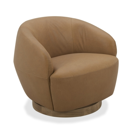 LA Furniture Agatha Modern Tan Leather Swivel Accent Chair VGKK-KF.A1203-TAN Contemporary Style by Vig Furnitrue Number 81735|81735A Catch Home Goods