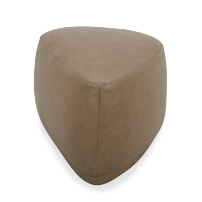 LA Furniture Kinsey Modern Tan Leather Small River Rock Ottoman VGKK-KF.D2015-S-SAND Contemporary Style by Vig Furnitrue Number 81738 Catch Home Goods