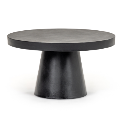 LA Furniture Desoto Modern Black Concrete Round Coffee Table VGGR-696070-BLK Contemporary Style by Vig Furnitrue Number 81836 Catch Home Goods