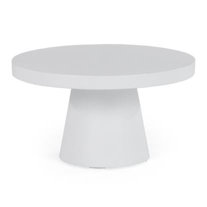 LA Furniture Desoto Modern White Concrete Round Coffee Table VGGR-696070-WHT Contemporary Style by Vig Furnitrue Number 81837 Catch Home Goods