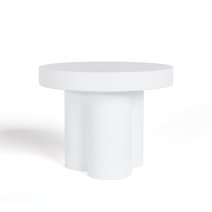 LA Furniture Bruni Modern White Concrete End Table VGGR-623860-WHT Contemporary Style by Vig Furnitrue Number 81845 Catch Home Goods