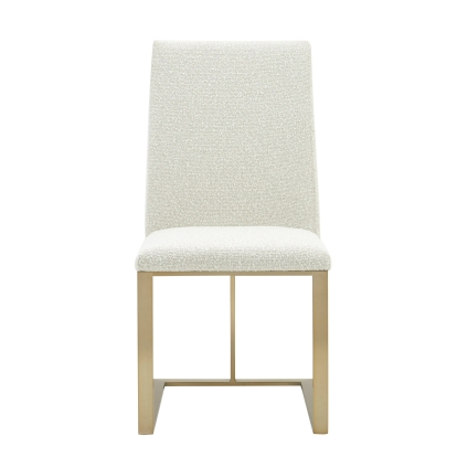 LA Furniture Frankie Modern Off-White Fabric + Antique Brass Dining Chair VGGA-6917CH-OWHTB Contemporary Style by Vig Furnitrue Number 82102 Catch Home Goods