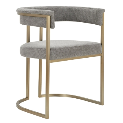 LA Furniture Byron Modern Grey Fabric + Antique Brass Dining Chair VGGA-6966CH-GRY Contemporary Style by Vig Furnitrue Number 82171 Catch Home Goods