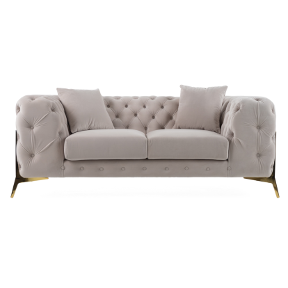 LA Furniture Clarice Transitional Light Beige Velvet Loveseat VGAH-SF1013-2-BGE Contemporary Style by Vig Furnitrue Number 82503 Catch Home Goods