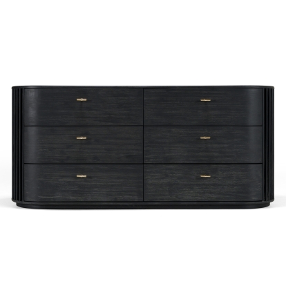 LA Furniture Fields Modern Black Acacia Dresser VGWD-VGD2-DR06-BLK Contemporary Style by Vig Furnitrue Number 82589 Catch Home Goods