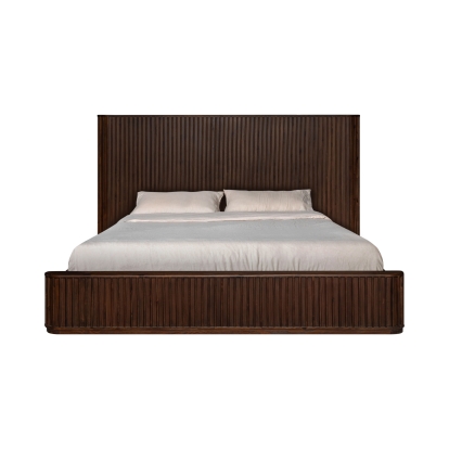 LA Furniture Queen Fields Modern Walnut Acacia Bed VGWD-VGD3-BED-WAL-Q Contemporary Style by Vig Furnitrue Number TBD Catch Home Goods
