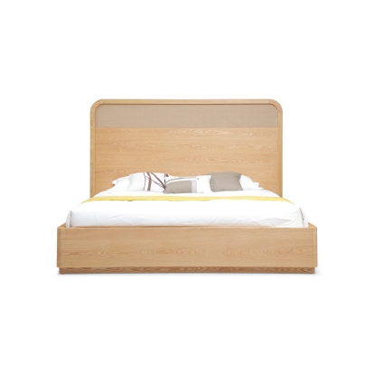 LA Furniture Eastern King Gavin Modern Natural Ash + Rattan Bed VGVC-BD2411-BED-NAT-EK Contemporary Style by Vig Furnitrue Number 82685 Catch Home Goods