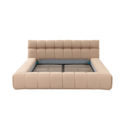 LA Furniture Eastern King Tyree Modern Tufted Sand Fabric Bed VGOD-DY-22116-SAND-EK Contemporary Style by Vig Furnitrue Number 82775 Catch Home Goods