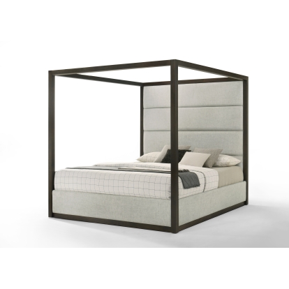 LA Furniture Eastern King Manhattan Contemporary Canopy Cherry Bed VGMA-BR-127-BED-CRY-EK Contemporary Style by Vig Furnitrue Number 82800 Catch Home Goods
