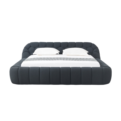 LA Furniture Eastern King Yolonda Modern Black Fabric Bed VGEV-A127-BLK-EK Contemporary Style by Vig Furnitrue Number 82844 Catch Home Goods