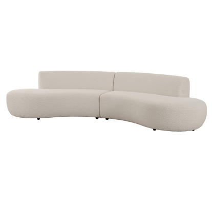LA Furniture Weldon Modern Off-White Fabric Curved Sectional Sofa VGOD-ZW-24024-G468-1A Contemporary Style by Vig Furnitrue Number 83026|83026A Catch Home Goods