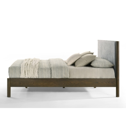 LA Furniture Carolina Modern Grey Fabric + Wenge Bed VGMA-BR-167-BED-WNG Contemporary Style by Vig Furnitrue Number 83033|83034 Catch Home Goods