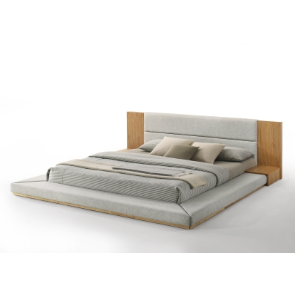 LA Furniture Queen Jagger Modern Natural Oak Bed VGMA-BR-55-BED-NAT-Q Contemporary Style by Vig Furnitrue Number 83040 Catch Home Goods