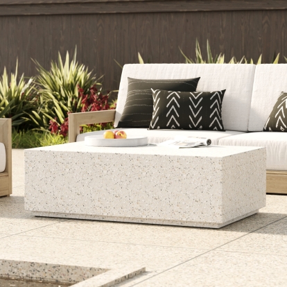LA Furniture Fresno Modern Terrazzo Concrete Coffee Table VGGR-689980-TER Contemporary Style by Vig Furnitrue Number 81857 Catch Home Goods