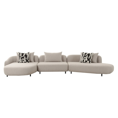 LA Furniture Marge Contemporary Beige Sectional Sofa VGOD-ZW-24015-BGE Contemporary Style by Vig Furnitrue Number 83151|83151A Catch Home Goods