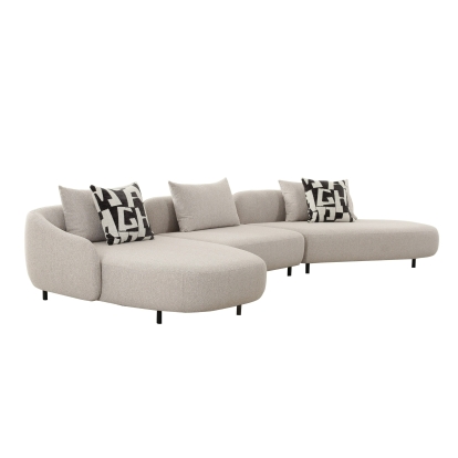 LA Furniture Marge Contemporary Beige Sectional Sofa VGOD-ZW-24015-BGE Contemporary Style by Vig Furnitrue Number 83151|83151A Catch Home Goods