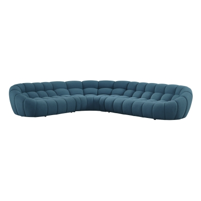LA Furniture Yolonda Dark Teal Fabric Sectional Sofa VGEV-2126B-TEAL-SECT Contemporary Style by Vig Furnitrue Number 83251 Catch Home Goods