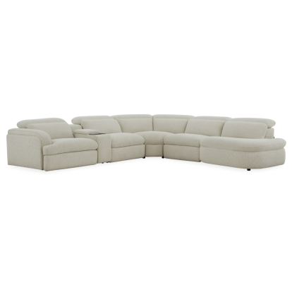 LA Furniture Ambler Modern Off-White Fabric Sectional Sofa with 2 Power Recliners Right Facing Chaise VGKV-KM.6629-SECT-LINEN Contemporary Style by Vig Furnitrue Number 83277 Catch Home Goods