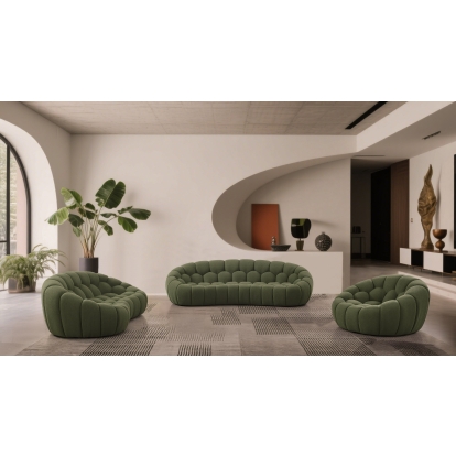 LA Furniture Yolonda Modern Curved Green Fabric Sofa Set VGEV2126C-SET-C-13 Contemporary Style by Vig Furnitrue Number 83408 Catch Home Goods