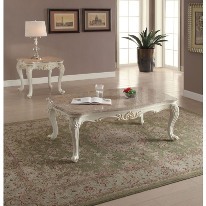 Acme Chantelle Coffee Table with Marble Top Model 83540
