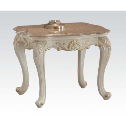 Acme Chantelle End Table with Marble Top Model 83542
