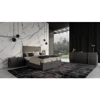 LA Furniture Lucia Italian Modern Matte Grey + Elm Grey 4-Piece Bedroom Set VGACLUCIA-4PC-SET Contemporary Style by Vig Furnitrue Number 85595|85596 Catch Home Goods