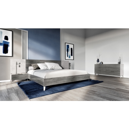 LA Furniture Bronx Italian Modern Faux Concrete & Grey 4-Piece Bedroom Set VGACBRONX-4PC-SET Contemporary Style by Vig Furnitrue Number 85597|85598 Catch Home Goods