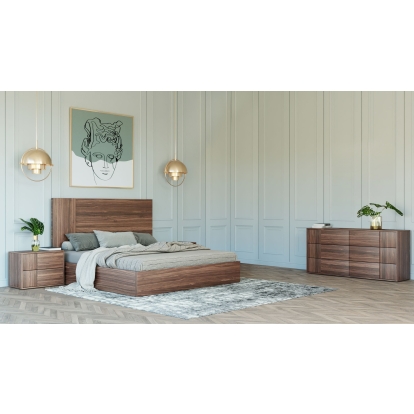 LA Furniture Asus Italian Modern Walnut 4-Piece Bedroom Set VGACASUS-4PC-SET-WAL Contemporary Style by Vig Furnitrue Number 85615|85616 Catch Home Goods
