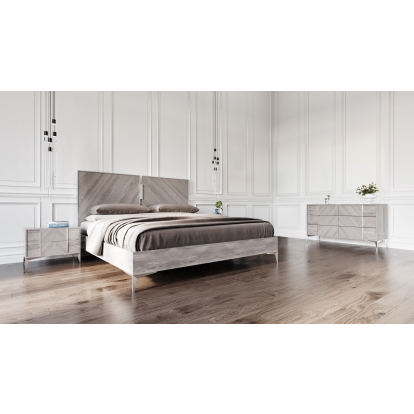 LA Furniture Alexa Italian Modern Grey 4-Piece Bedroom Set VGACALEXA-4PC-SET Contemporary Style by Vig Furnitrue Number 85747|85748 Catch Home Goods