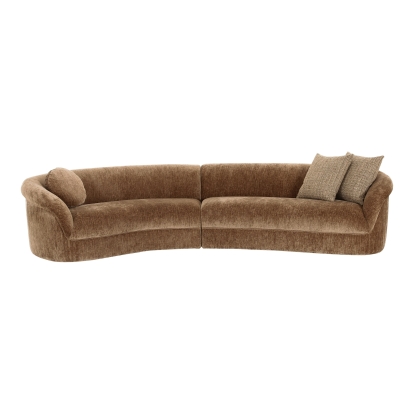LA Furniture Sheth Modern Brown Fabric Curved Sectional Sofa VGOD-ZW-25030-BRN Contemporary Style by Vig Furnitrue Number 85885 Catch Home Goods