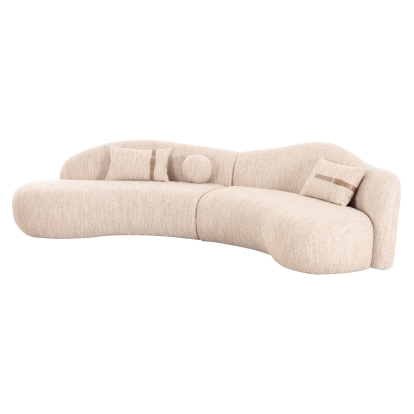 LA Furniture Spiro Modern Beige Fabric Curved Sectional Sofa VGOD-ZW-25020-BGE Contemporary Style by Vig Furnitrue Number 85888 Catch Home Goods