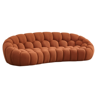 LA Furniture Yolonda Modern Curved Orange Fabric Sofa Set VGEV2126C-SET-C-09 Contemporary Style by Vig Furnitrue Number 85935 Catch Home Goods