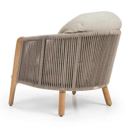 LA Furniture Cayman Outdoor Beige + Teak Sofa Set VGAT-RASF-237-SET Contemporary Style by Vig Furnitrue Number 86039 Catch Home Goods