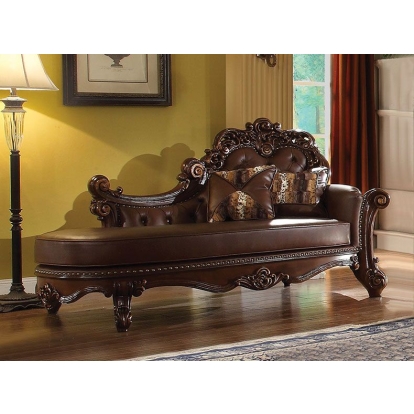Acme Vendome Chaise with 2 Pillows Model 96491