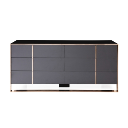 LA Furniture Cartier Modern Black & Rosegold Bedroom Set VGVCCARTIER-SET Contemporary Style by Vig Furnitrue Number 72099|72097 Catch Home Goods
