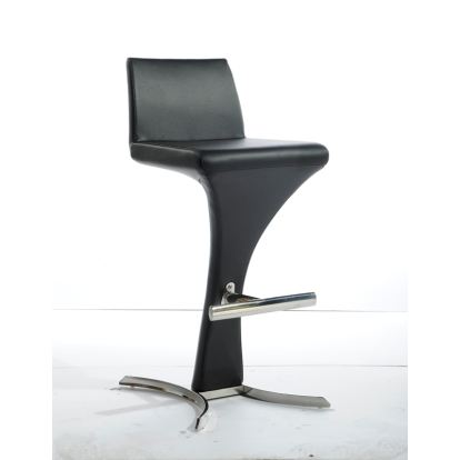 LA Furniture Ascella Modern Black Leatherette Bar Stool VGOBA99-P-BLK Contemporary Style by Vig Furnitrue Number 16828 Catch Home Goods