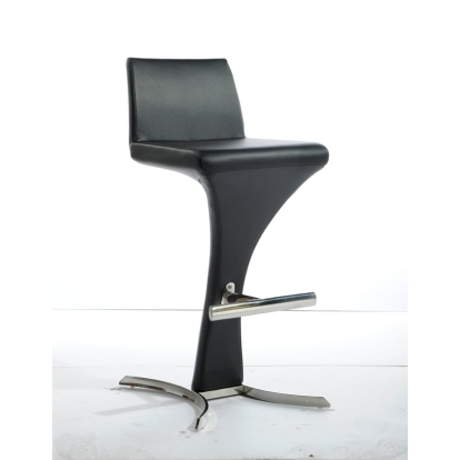 LA Furniture Ascella Modern Black Leatherette Bar Stool VGOBA99-P-BLK Contemporary Style by Vig Furnitrue Number 16828 Catch Home Goods